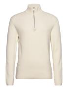 Lindbergh Half Zip Rib Knit Vit