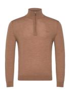 GANT Extrafine Merino Wool Half Zip Beige