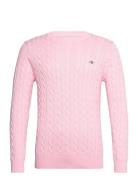 GANT Cotton Cable C-Neck Rosa