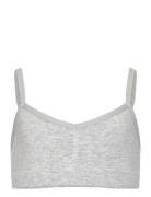 Lindex Top Seamless V Neck Melange Grå