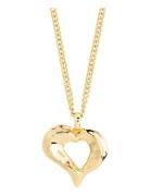 Pilgrim Tide Recycled Heart Necklace Guld