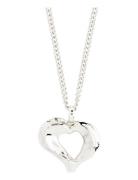 Pilgrim Tide Recycled Heart Necklace Silver