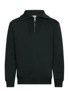 Mango Regular-Fit Zip-Neck Sweatshirt Khaki Green