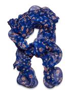 Lauren Ralph Lauren Floral Ruffled Scarf Blå