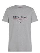 Tommy Hilfiger Hilfiger Center Stack Tee Grå