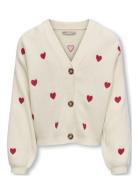 Kids Only Kogdana Life Ls Heart Vneck Cardigan Knt Kräm