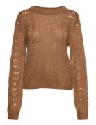 Vila Vichai O-Neck L/S Knit Top/Tb Brun