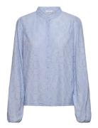 Bubbleroom Long Sleeve Button Blouse Blå