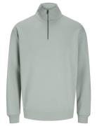 Jack & J S Jjebradley Sweat Half Zip Noos Grön