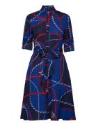 Lauren Ralph Lauren Rope-Print Crepe Shirtdress Multi/patterned