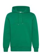 GANT Reg Tonal Shield Hoodie Grön