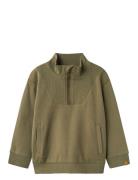 Lil'Atelier Nmmilondon Rio Ls Half Zip Sweat Lil Khaki Green