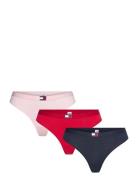 Tommy Hilfiger 3 Pack Thong Röd