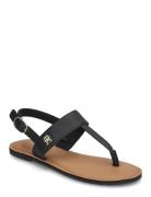 Tommy Hilfiger Leather Thong Sandal Svart