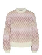 YAS Yasspace Ls Knit Pullover Rosa