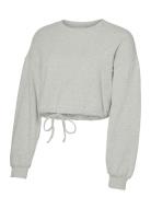 Mamalicious Mlmanon L/S Crop Sweat Top Grå