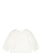 Mango Embroidered Sleeve T-Shirt Vit