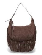 Ba&sh Bag Xl Fringes Suede Swing Brun