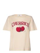 Coster Copenhagen Cc Heart Cherries T-Shirt - Mid Sleeve Kräm