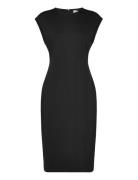 Calvin Klein Ponte Straight Shift Dress Svart