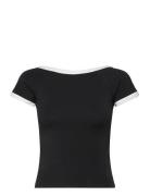 Monki Mini Short Sleeve Top Svart