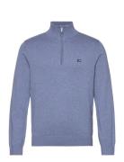 Lexington Clothing Cotton Half-Zip Sweater Blå