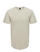 ONLY & SONS Onsmatt Longy Ss Tee Noos Kräm