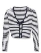 Kids Only Kognella Striped L/S Cardigan Jrs Vit