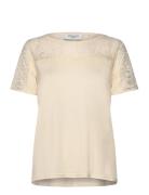 Rosemunde Rwbiarritz Lace Ss T-Shirt Gul