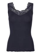 Rosemunde Rwbeatha Sl Lace Top Marinblå