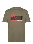 Tom Tailor Photo Print T-Shirt Khaki Green