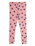 Mini Rodini Outlined Hearts Aop Leggings Rosa