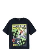 Name It Nkmmus Minecraft Nreg Ss Top Noos Bfu Marinblå