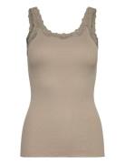 Rosemunde Rwbabette Sl Deep Back Lace Top Khaki Green