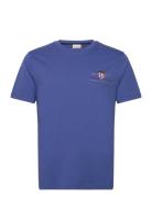 GANT Reg Archive Shield Emb Ss T-Shirt Blå