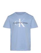 Calvin Klein Ck Monogram Ss T-Shirt Blå