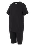 Mamalicious Mlsally Solid T-Shirt & Shorts Set Noos Svart