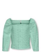 Kids Only Kogpilea 3/4 Emb Anglaise Shirt Wvn Grön