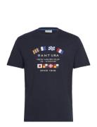 GANT Graphic Ss T-Shirt Marinblå