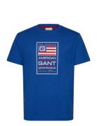 GANT Graphic Ss T-Shirt Blå