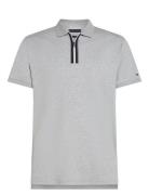 Tommy Hilfiger Zip Liquid Cotton Reg Polo Grå