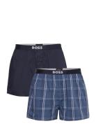 BOSS 2P Boxer Shorts Ew Marinblå