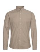 Lindbergh Yarn Dyed Oxford Superflex Shirt Beige