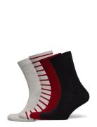 Lindex Sock 4 P Stripe And Colour Burgundy