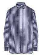 Polo Ralph Lauren Over Fit Striped Cotton Shirt Marinblå