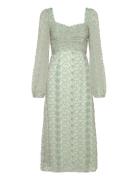 Bubbleroom Ruched L/S Midi Dress Grön
