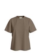 Vila Vinora S/S T-Shirt - Noos Brun