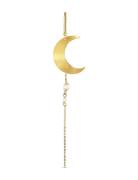 Jane Koenig Half Moon Earring With Pearl Chain Guld