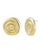 Bud To Rose Spiral Earring Gold Guld