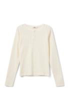 Sofie Schnoor Young Petriciasy Pointelle Longsleeve Tee Kräm